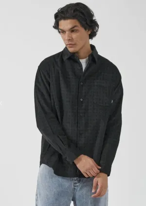 Moor Cord Long Sleeve Shirt - Black