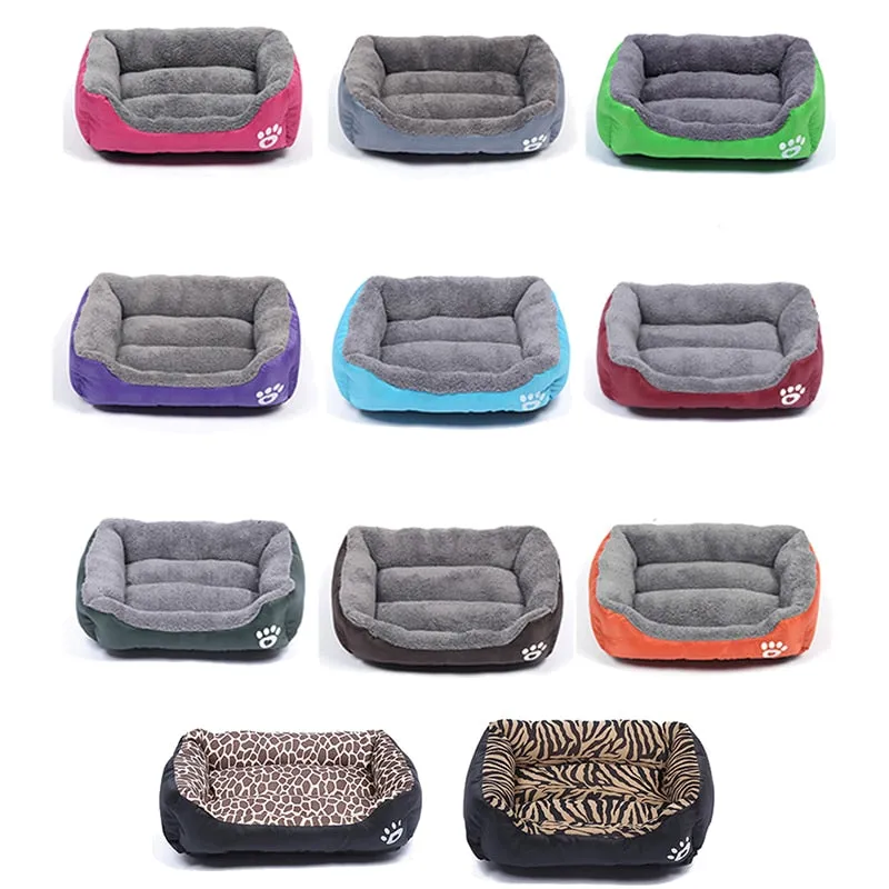 Multi-Color Soft Cotton Pet Cat Dog Bed