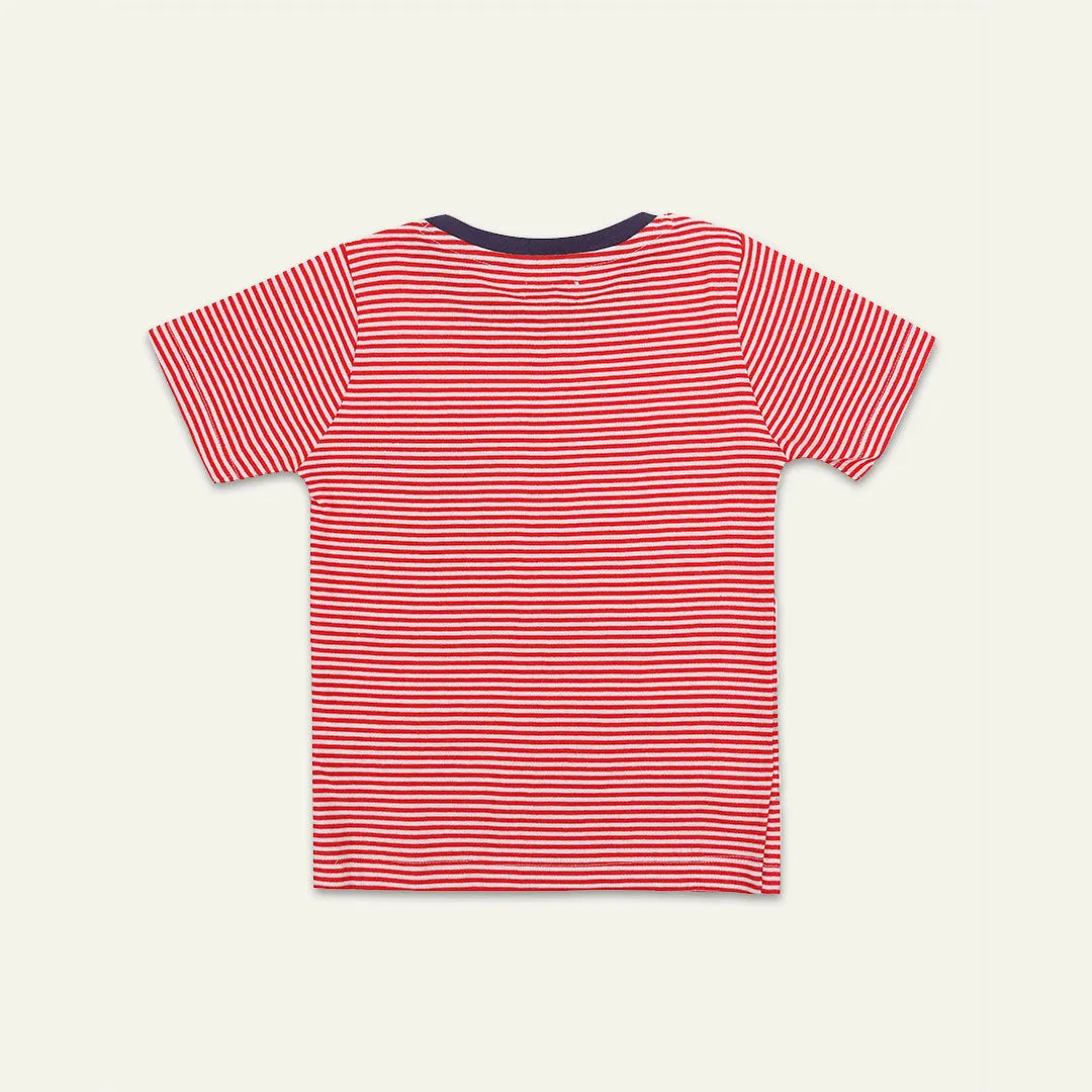 Multicoloured Car, Stripe Print And Plain T-Shirts - 3 Pack