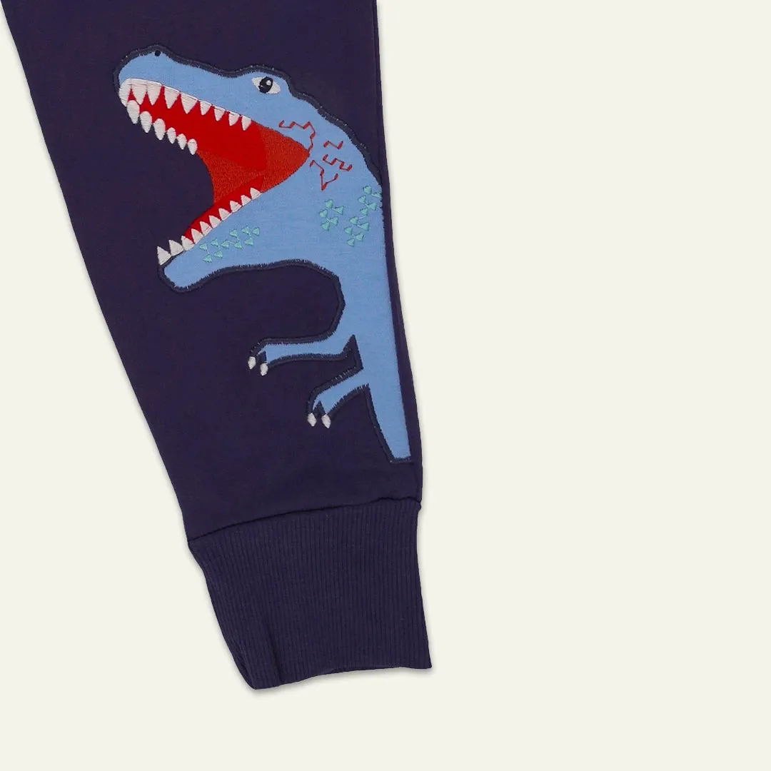 Navy Dinosaur Applique Joggers