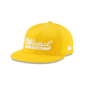 New Era Branded Official Corduroy Gold Retro Crown 9FIFTY Adjustable Hat