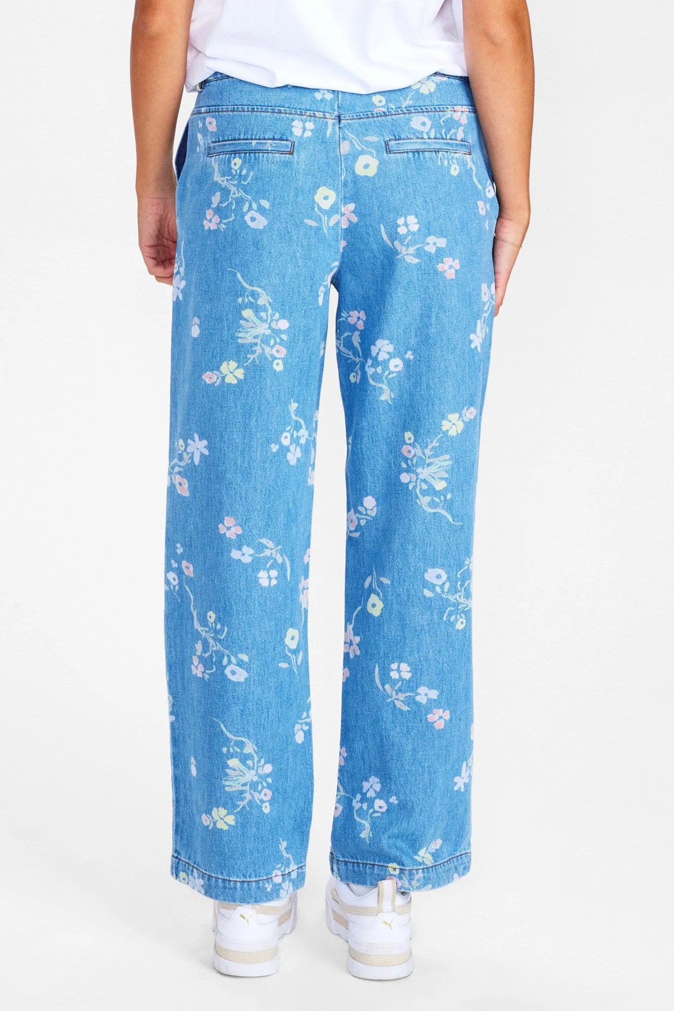 NUPETRA PANTS - Light Blue Denim