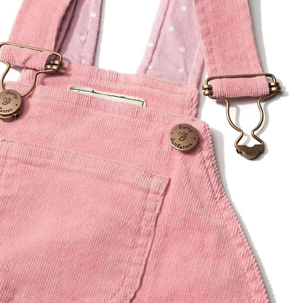 Old Rose Pink Corduroy Dungarees
