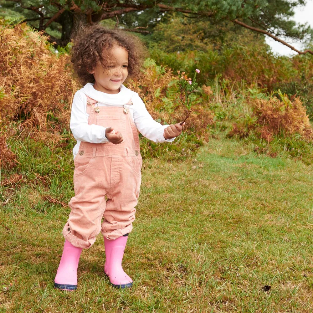 Old Rose Pink Corduroy Dungarees