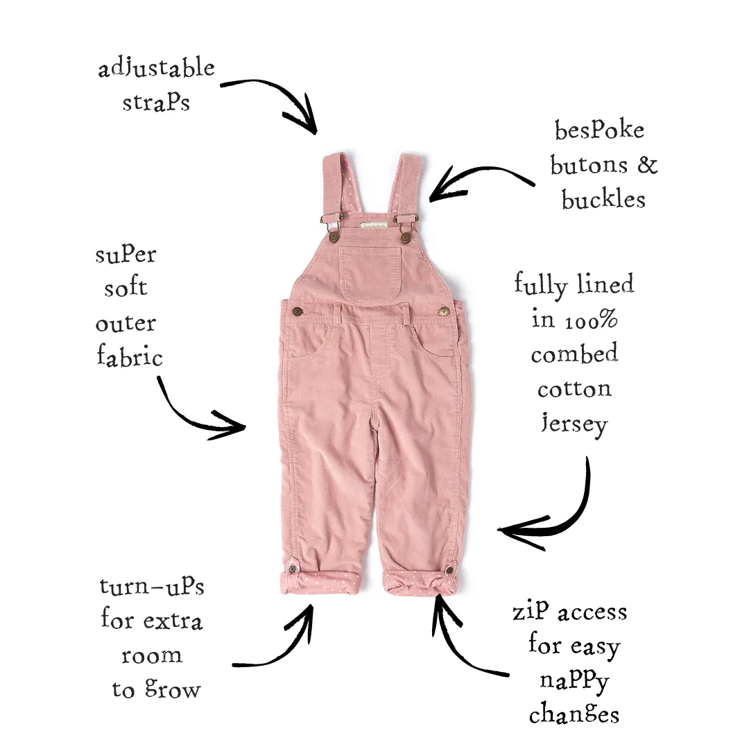 Old Rose Pink Corduroy Dungarees