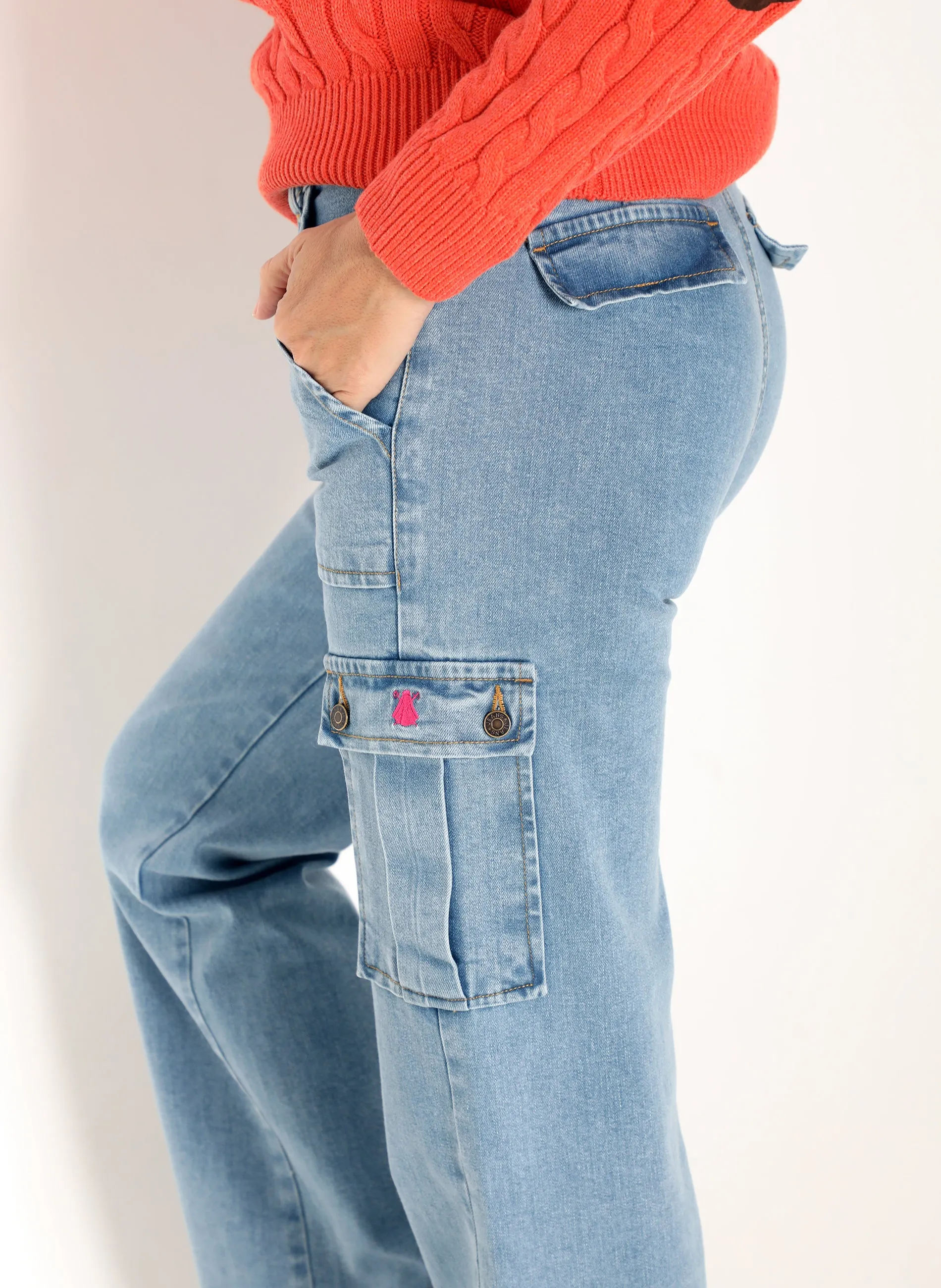 Pantalón cargo Ancho Mujer