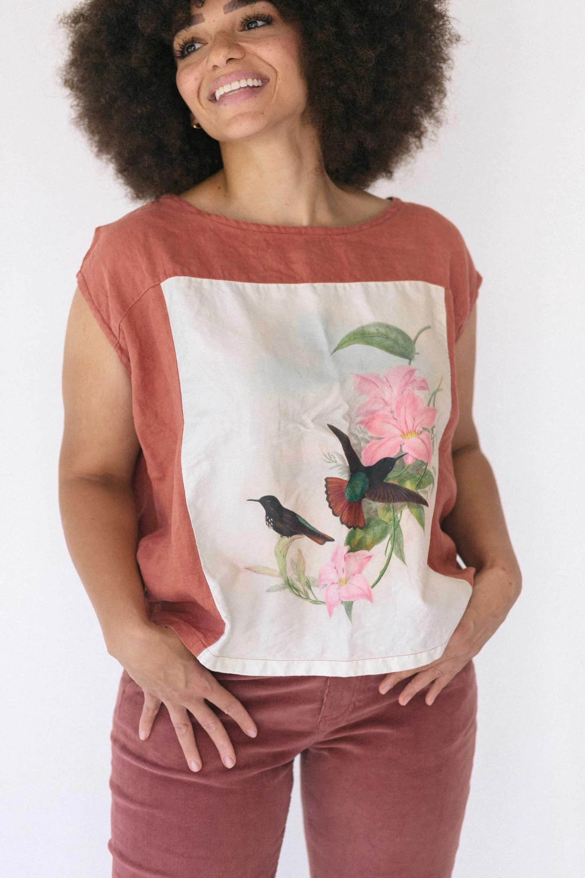 Peggy top in Hummingbird