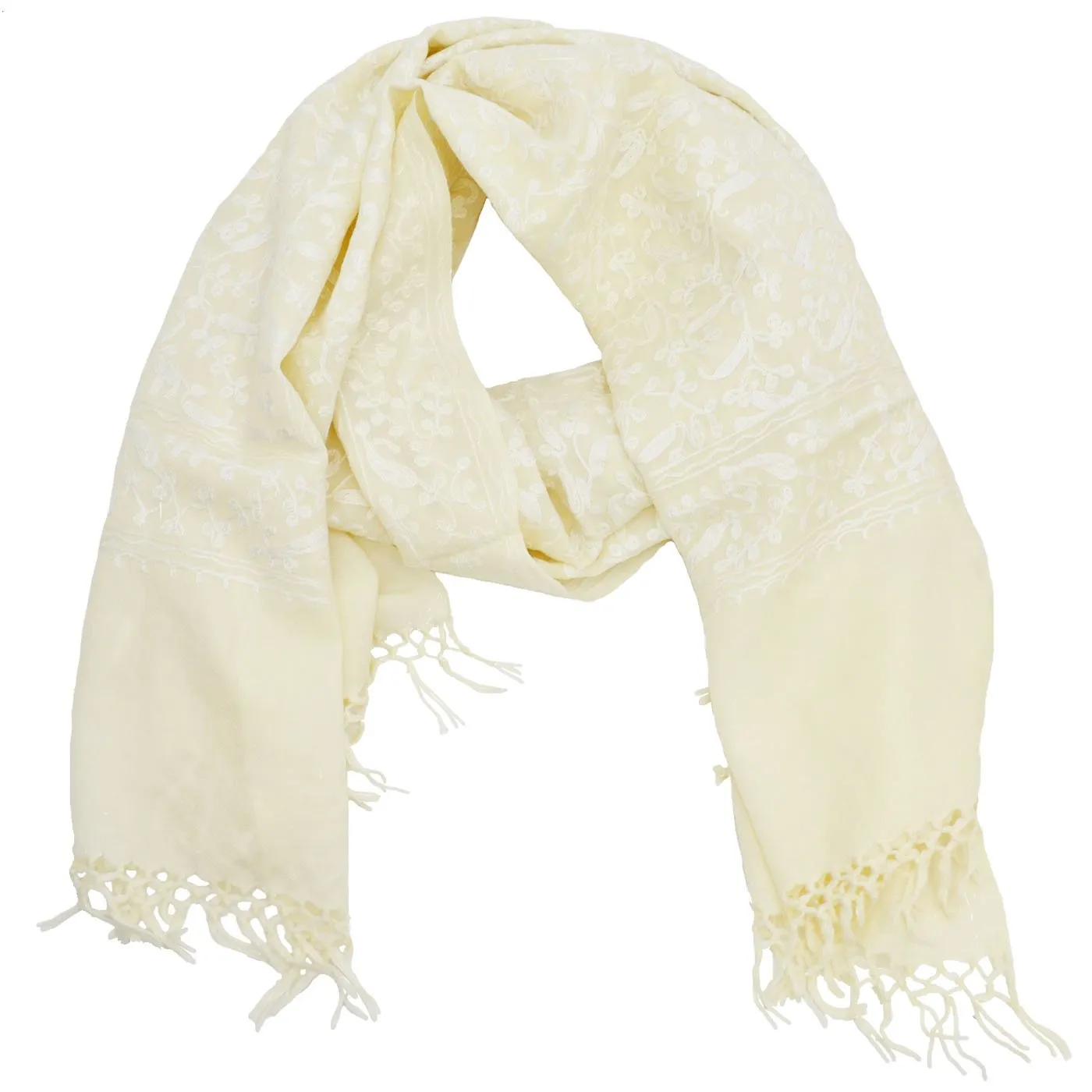 Penny Wool Embroidered Scarf