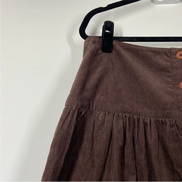 People Tree Skirt MARION Midi Button Front Corduroy Lagenlook NEW