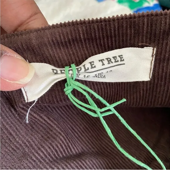 People Tree Skirt MARION Midi Button Front Corduroy Lagenlook NEW
