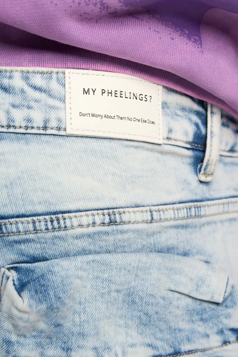 PHEELINGS JOURNEY TO GREATNESS FLARE STACK DENIM (LIGHT BLUE)