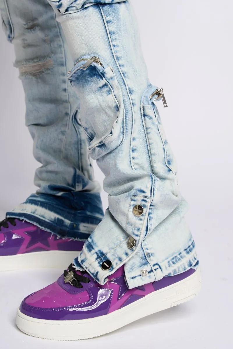 PHEELINGS JOURNEY TO GREATNESS FLARE STACK DENIM (LIGHT BLUE)