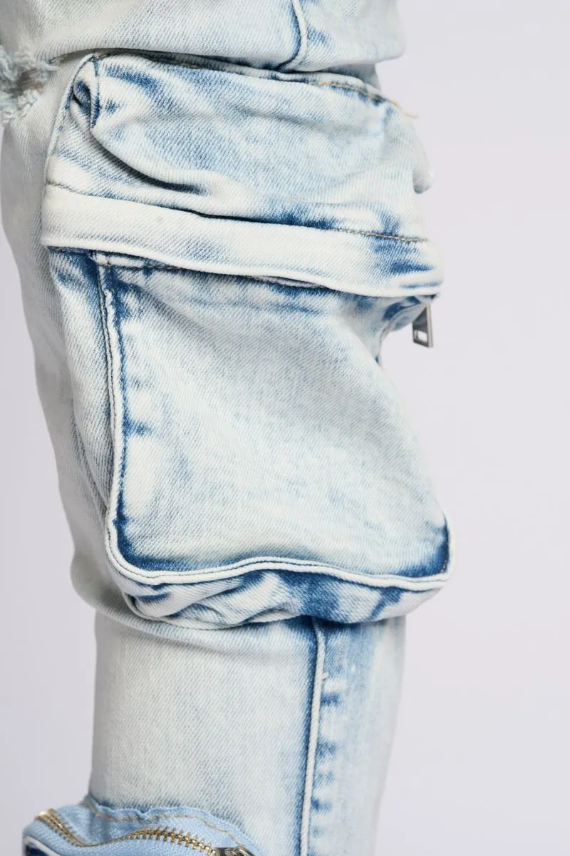 PHEELINGS JOURNEY TO GREATNESS FLARE STACK DENIM (LIGHT BLUE)