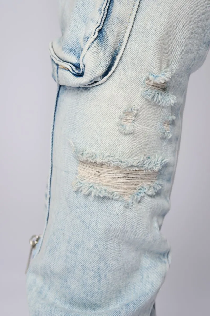 PHEELINGS JOURNEY TO GREATNESS FLARE STACK DENIM (LIGHT BLUE)