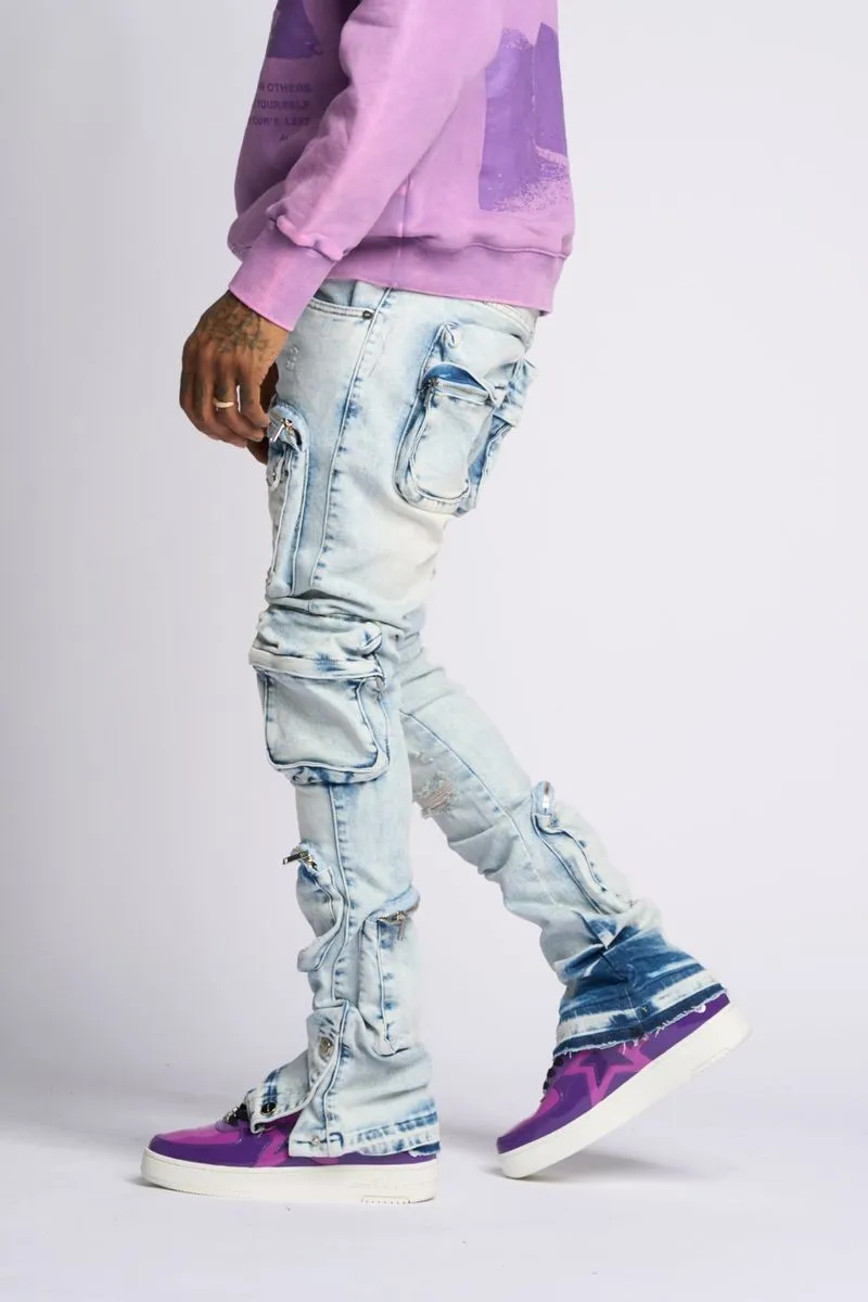 PHEELINGS JOURNEY TO GREATNESS FLARE STACK DENIM (LIGHT BLUE)