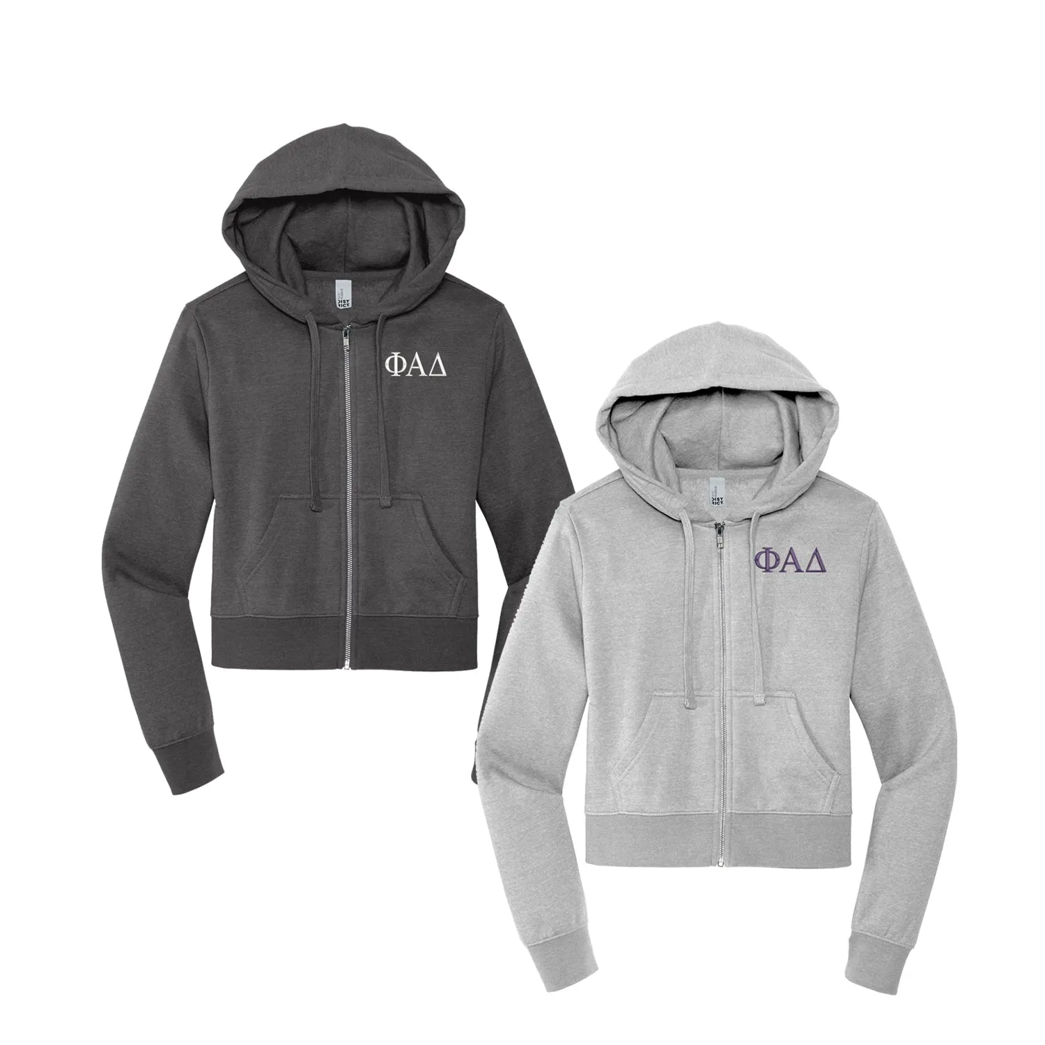 Phi Alpha Delta Cropped Zip Up Hoodie