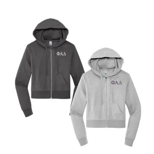 Phi Alpha Delta Cropped Zip Up Hoodie