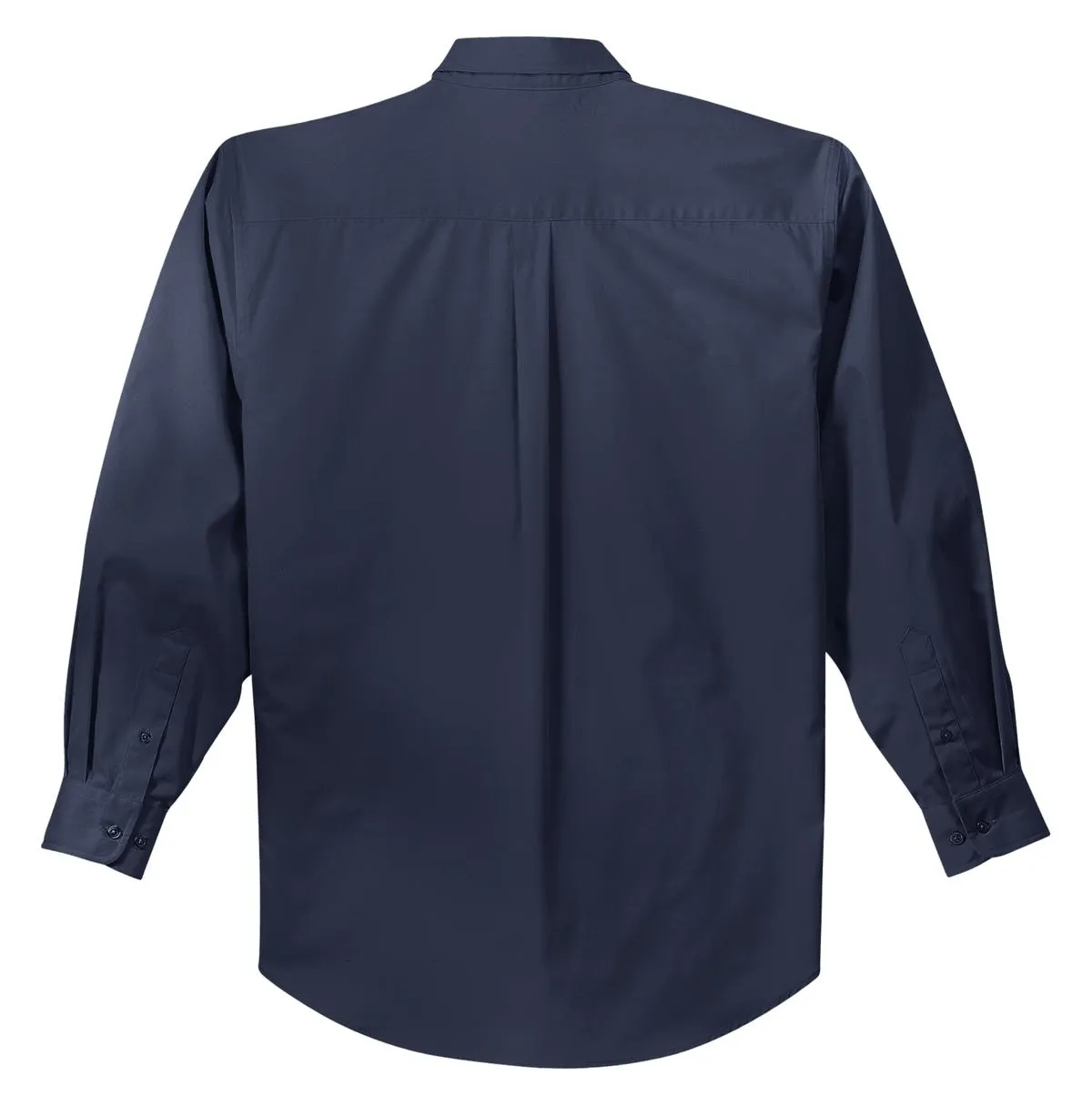 Port Authority Long Sleeve Easy Care Shirt S608 Navy/ Light Stone