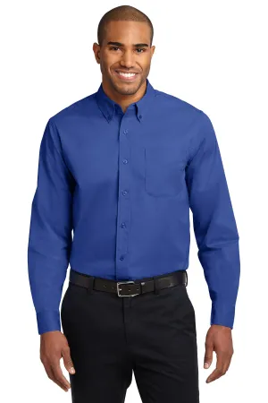 Port Authority Long Sleeve Easy Care Shirt S608 Royal/ Classic Navy