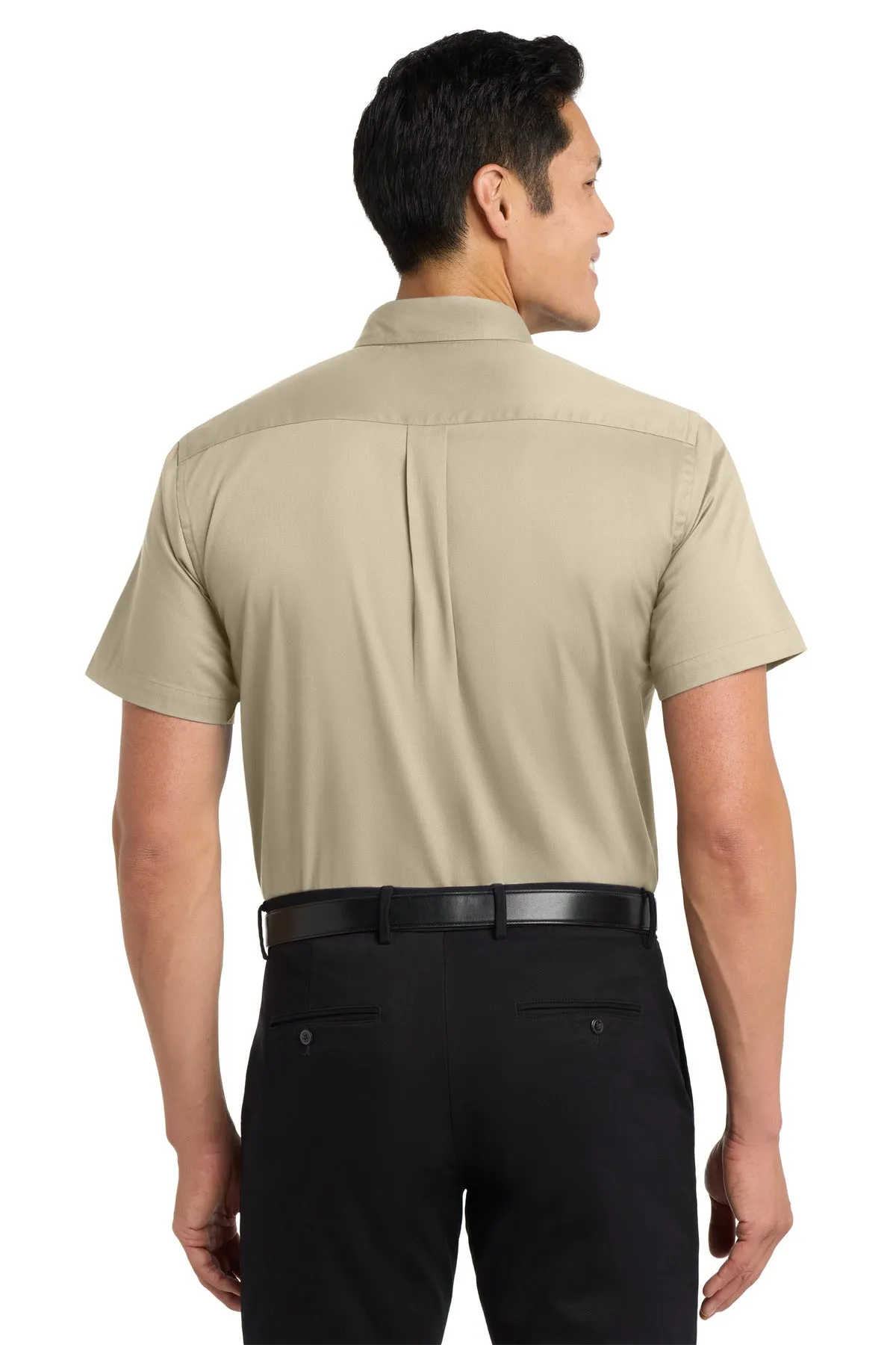 Port Authority Tall Short Sleeve Easy Care Shirt. TLS508 Stone Tall