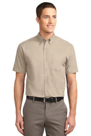 Port Authority Tall Short Sleeve Easy Care Shirt. TLS508 Stone Tall