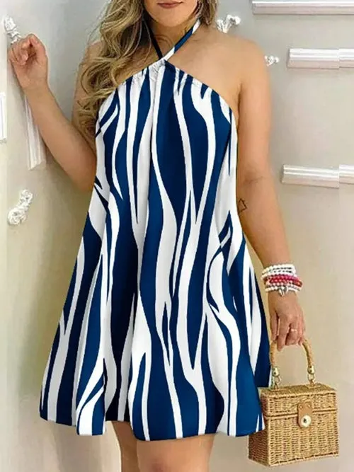 Print Backless Summer Dress