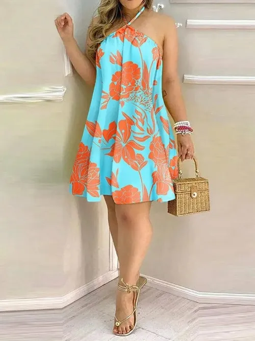Print Backless Summer Dress