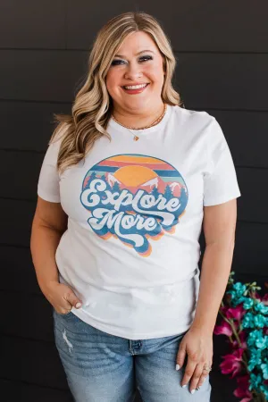 "Explore More" Graphic Tee- White