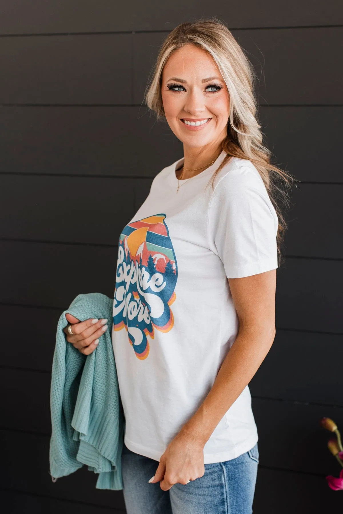 "Explore More" Graphic Tee- White
