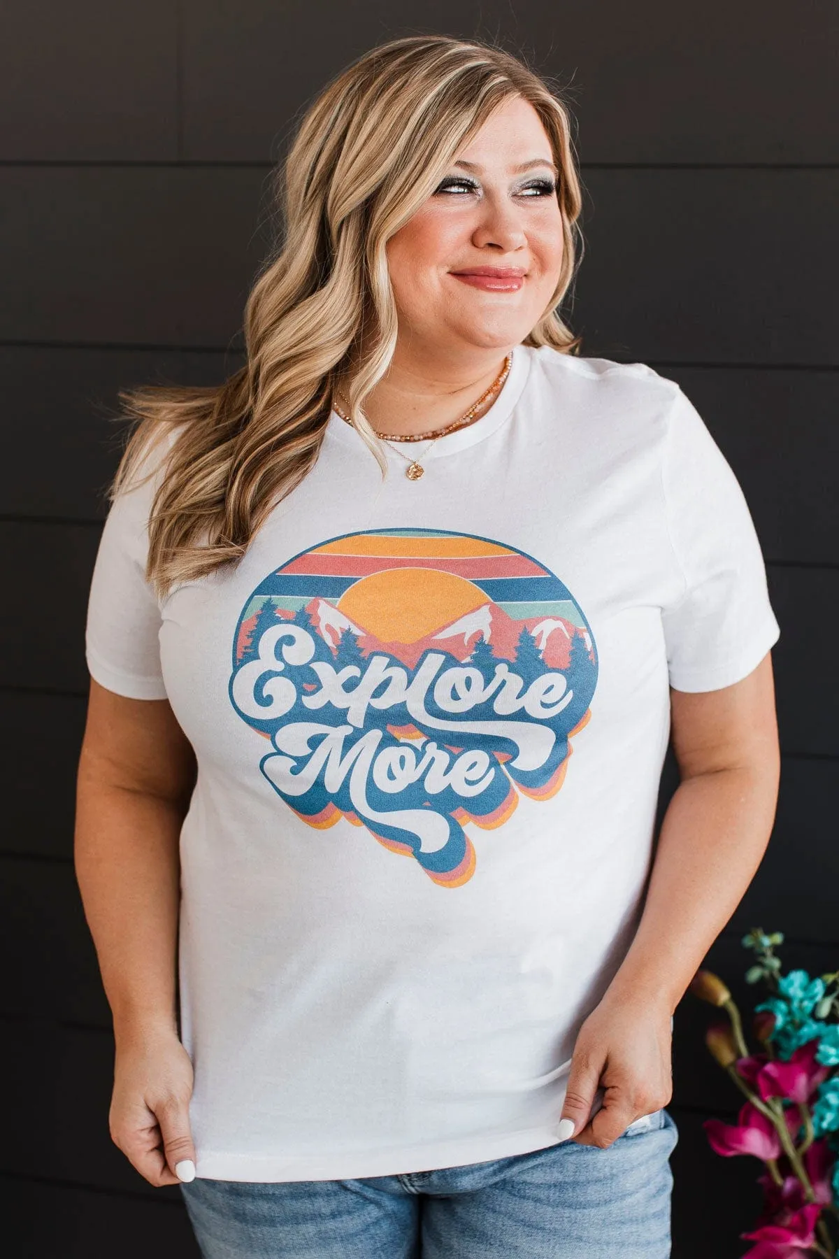"Explore More" Graphic Tee- White