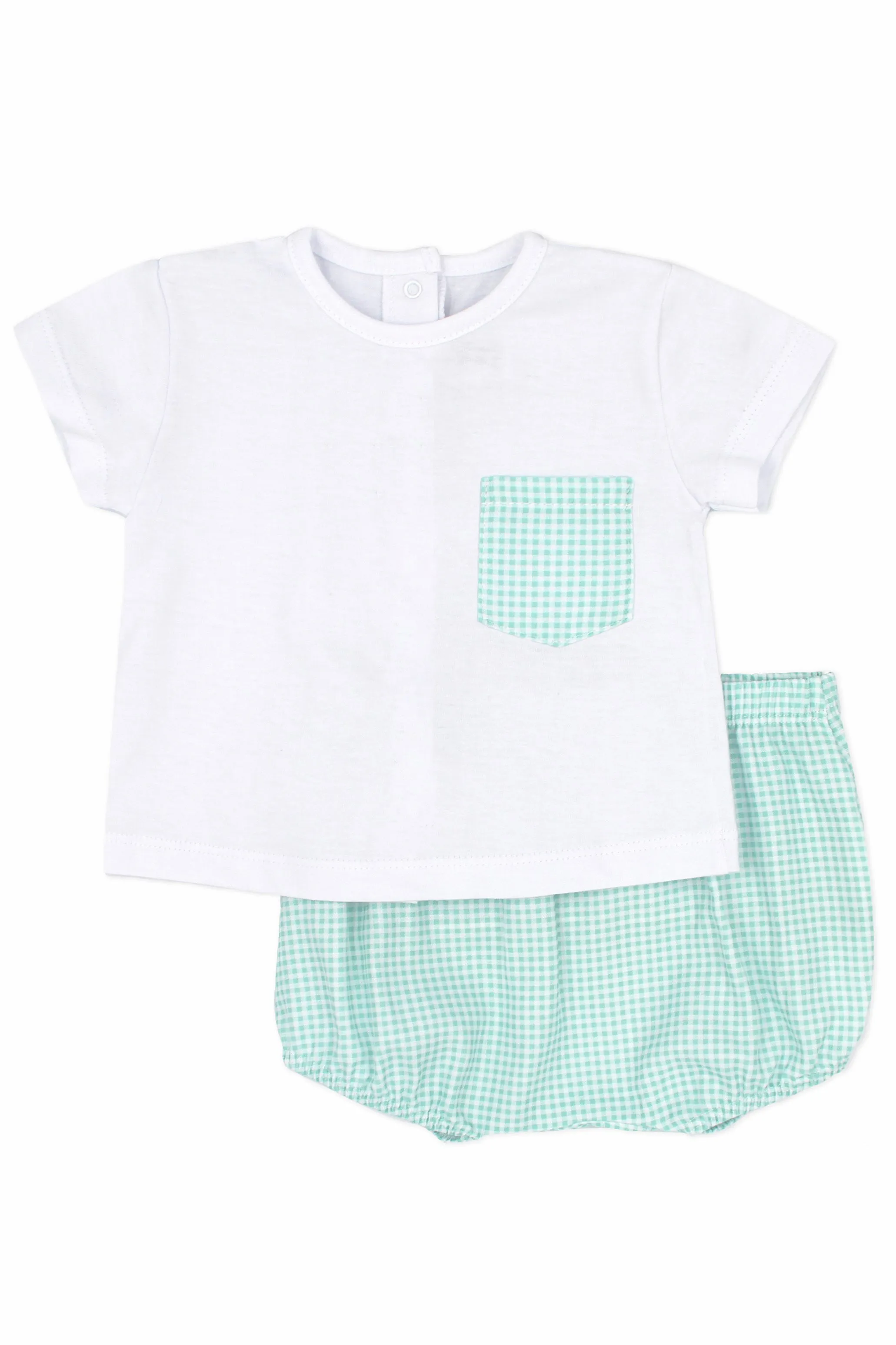 "Vincenzo" Turquoise Gingham T-Shirt & Jam Pants