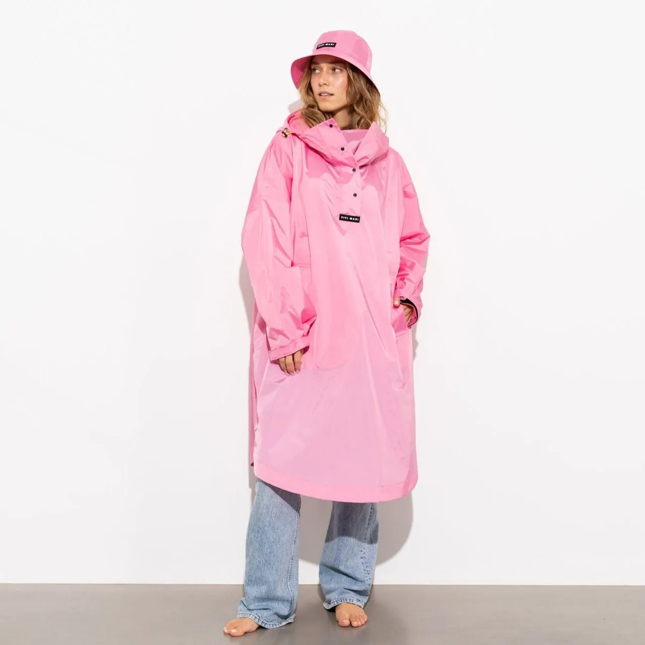 Raincoat solid soft pink