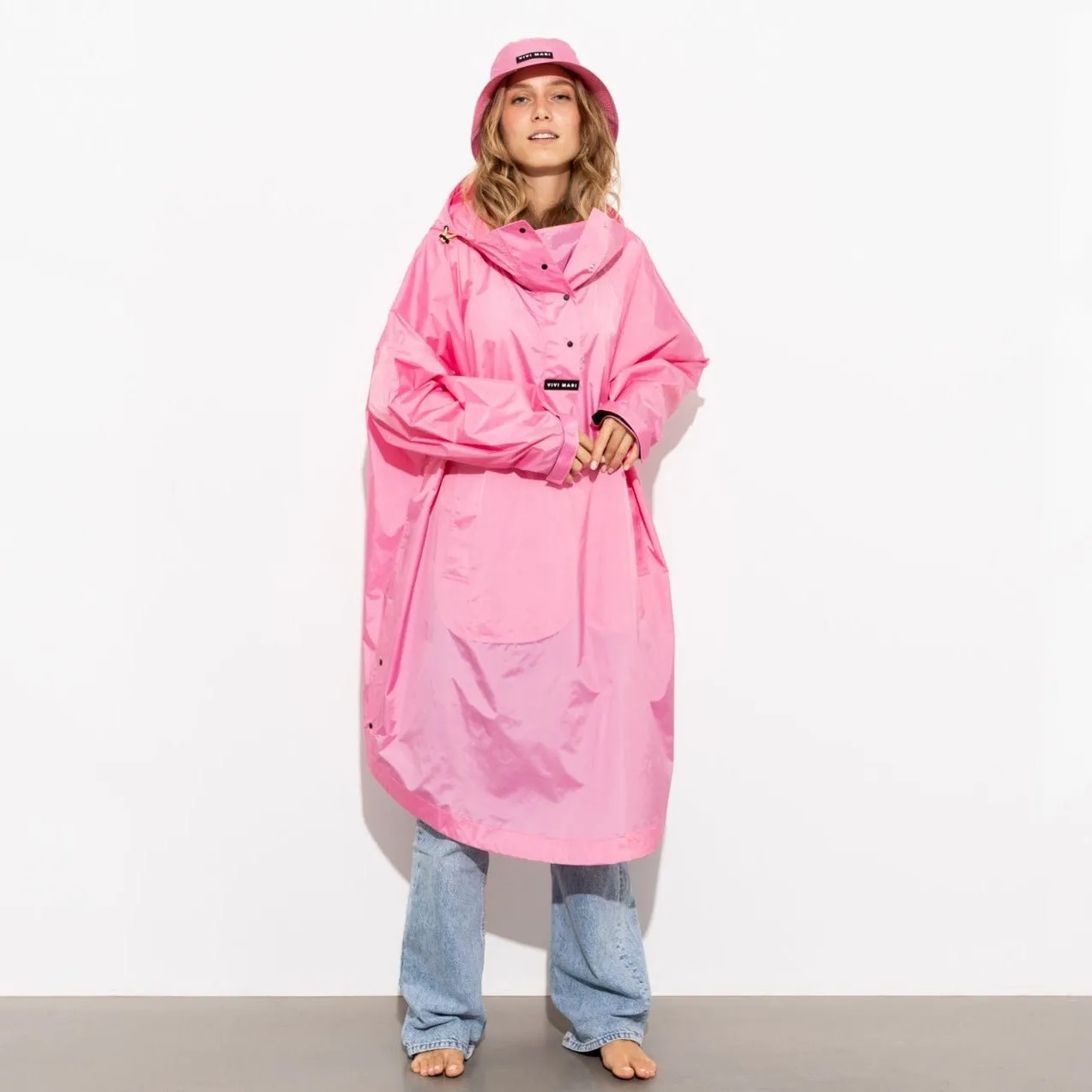 Raincoat solid soft pink