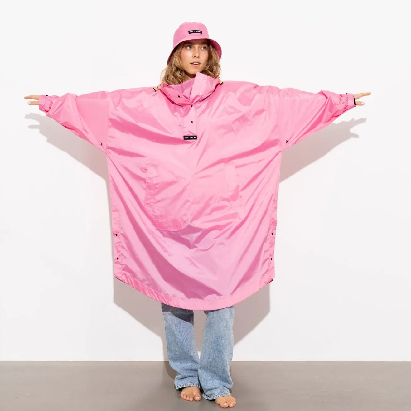 Raincoat solid soft pink