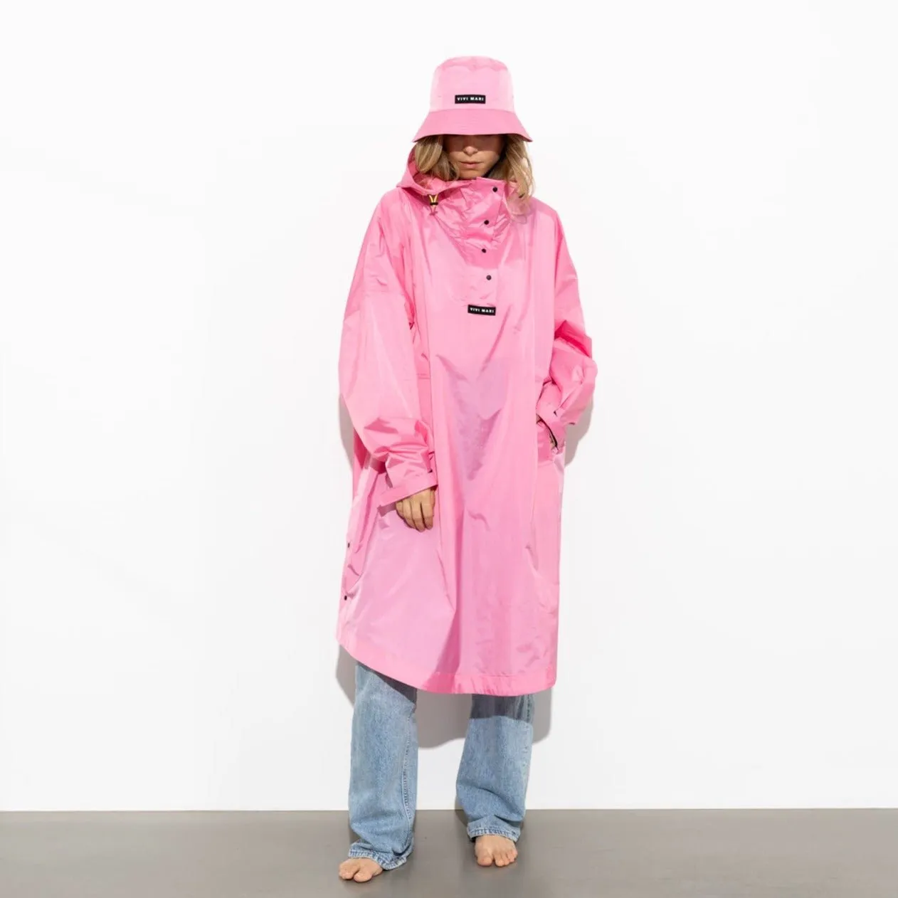 Raincoat solid soft pink