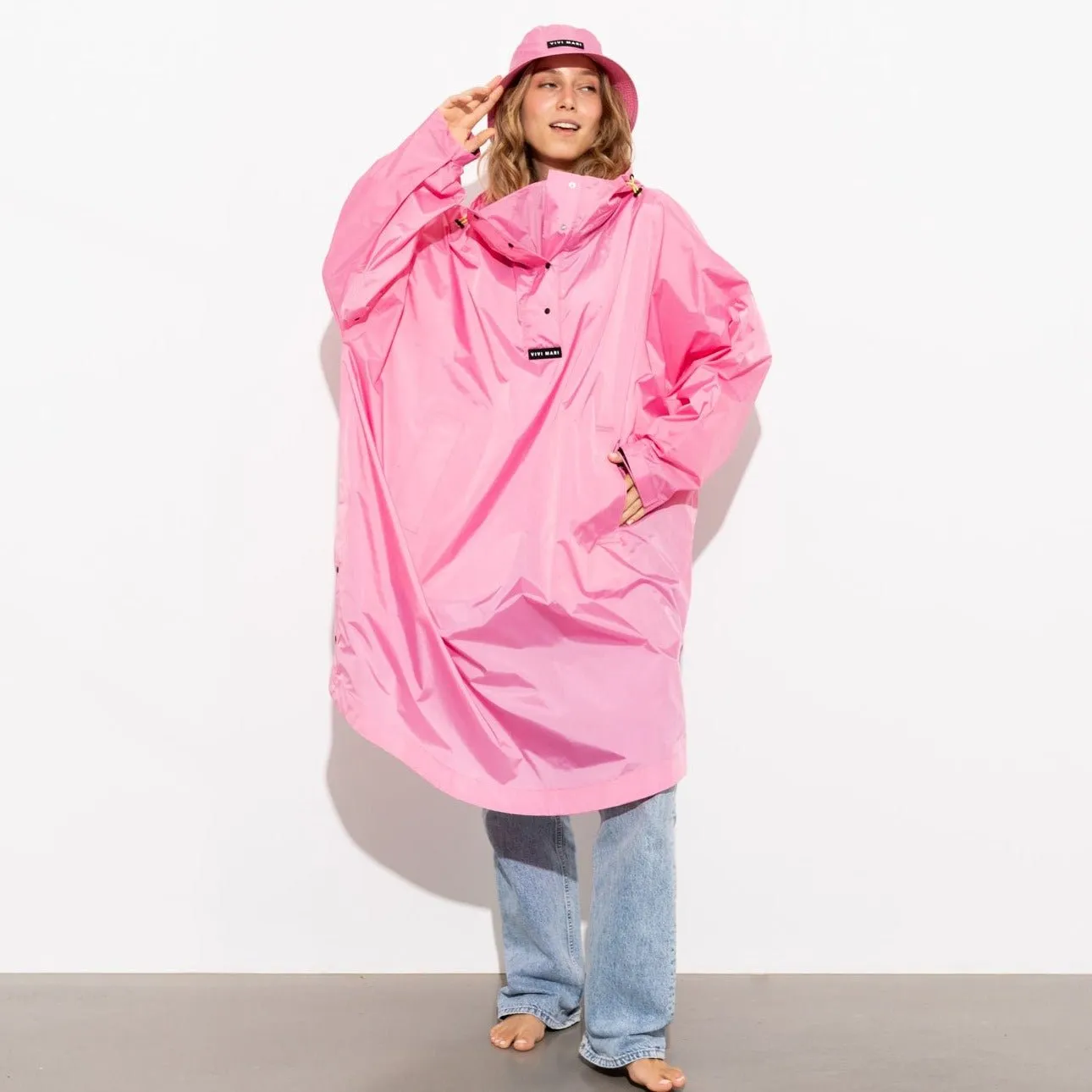 Raincoat solid soft pink
