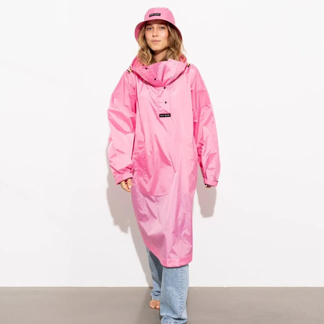 Raincoat solid soft pink