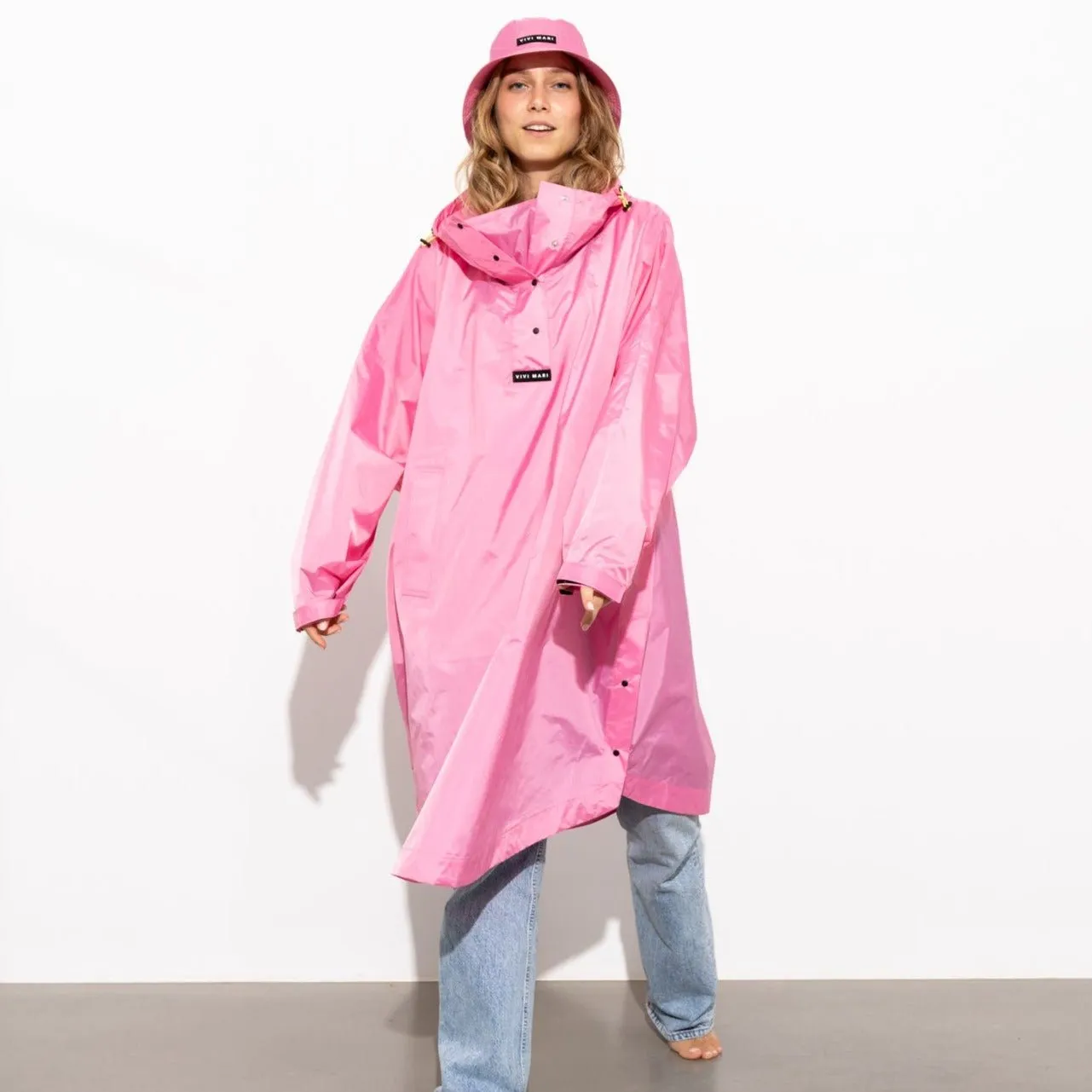 Raincoat solid soft pink