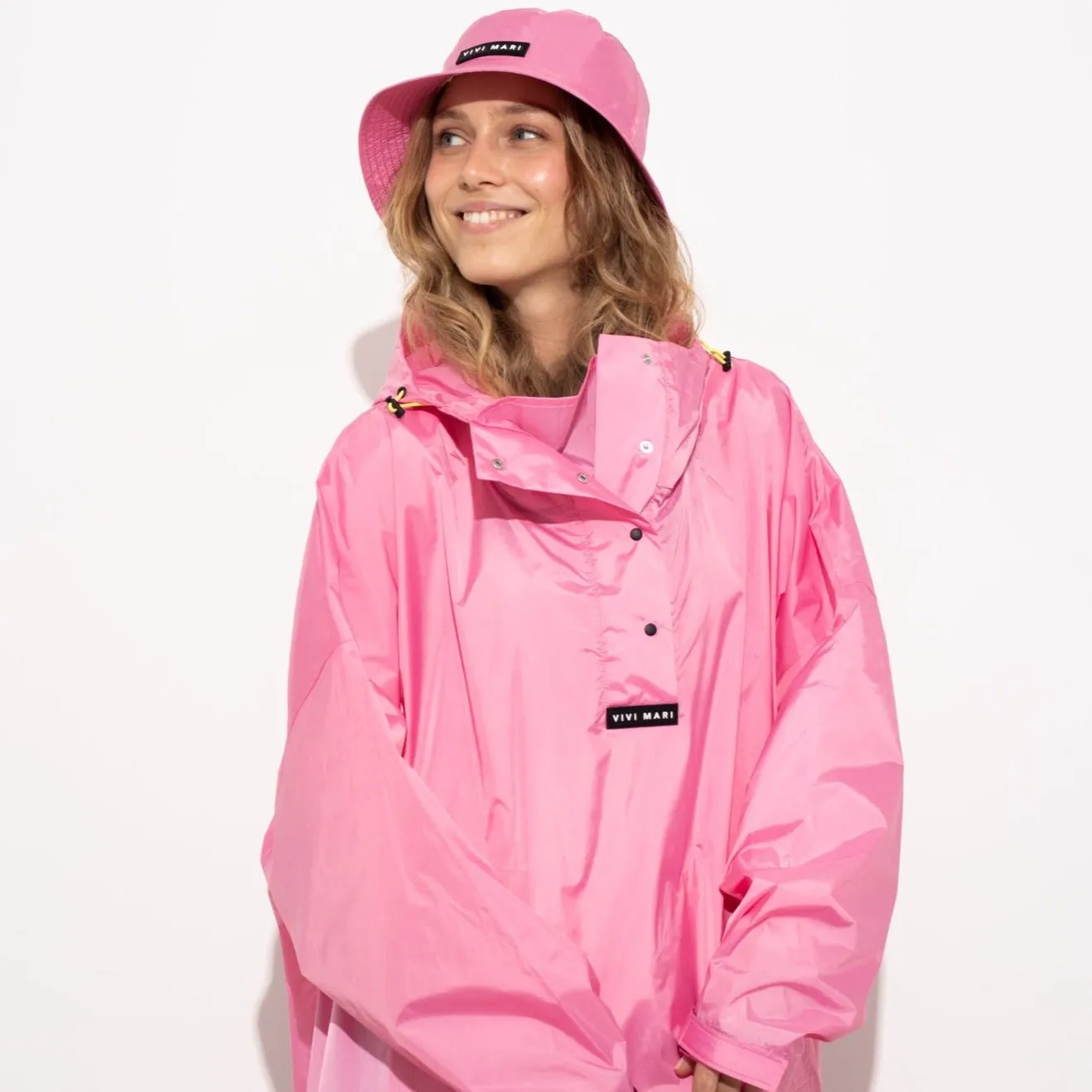 Raincoat solid soft pink