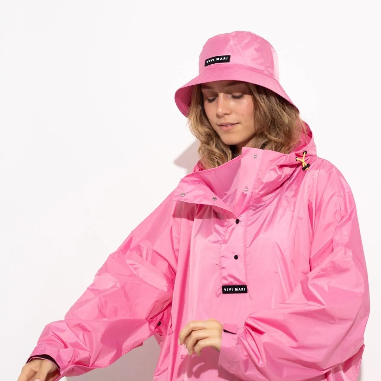 Raincoat solid soft pink