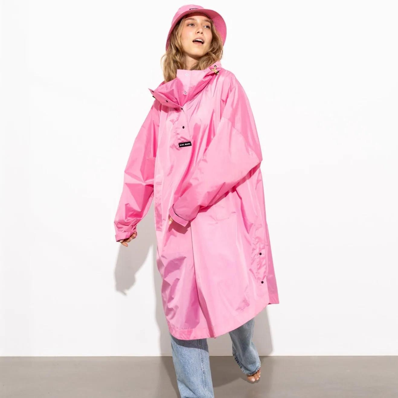 Raincoat solid soft pink