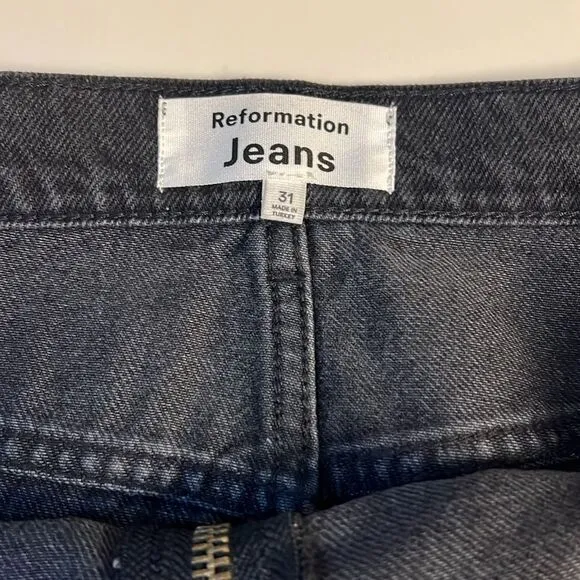 Reformation Marcus Black Denim Skirt size 31