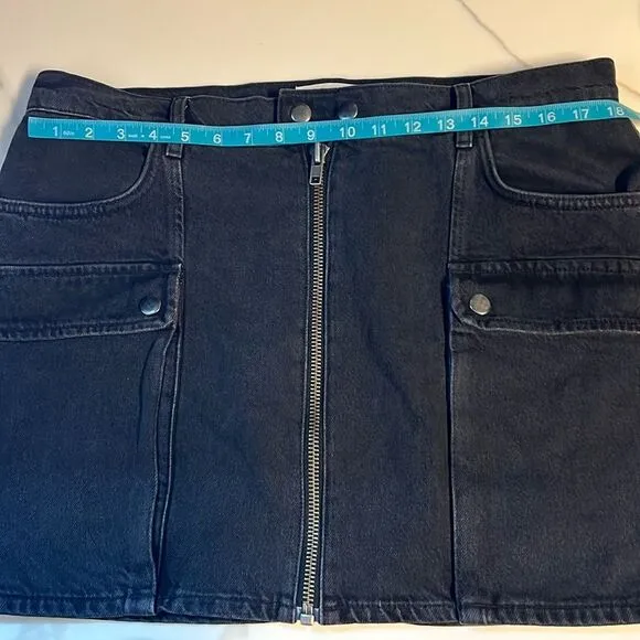 Reformation Marcus Black Denim Skirt size 31