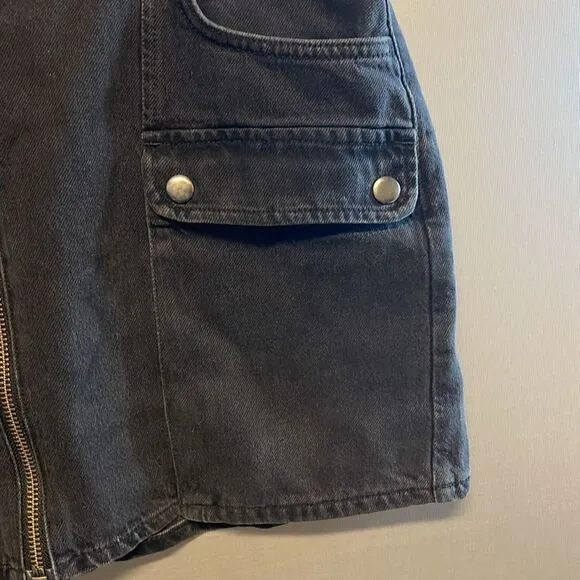 Reformation Marcus Black Denim Skirt size 31