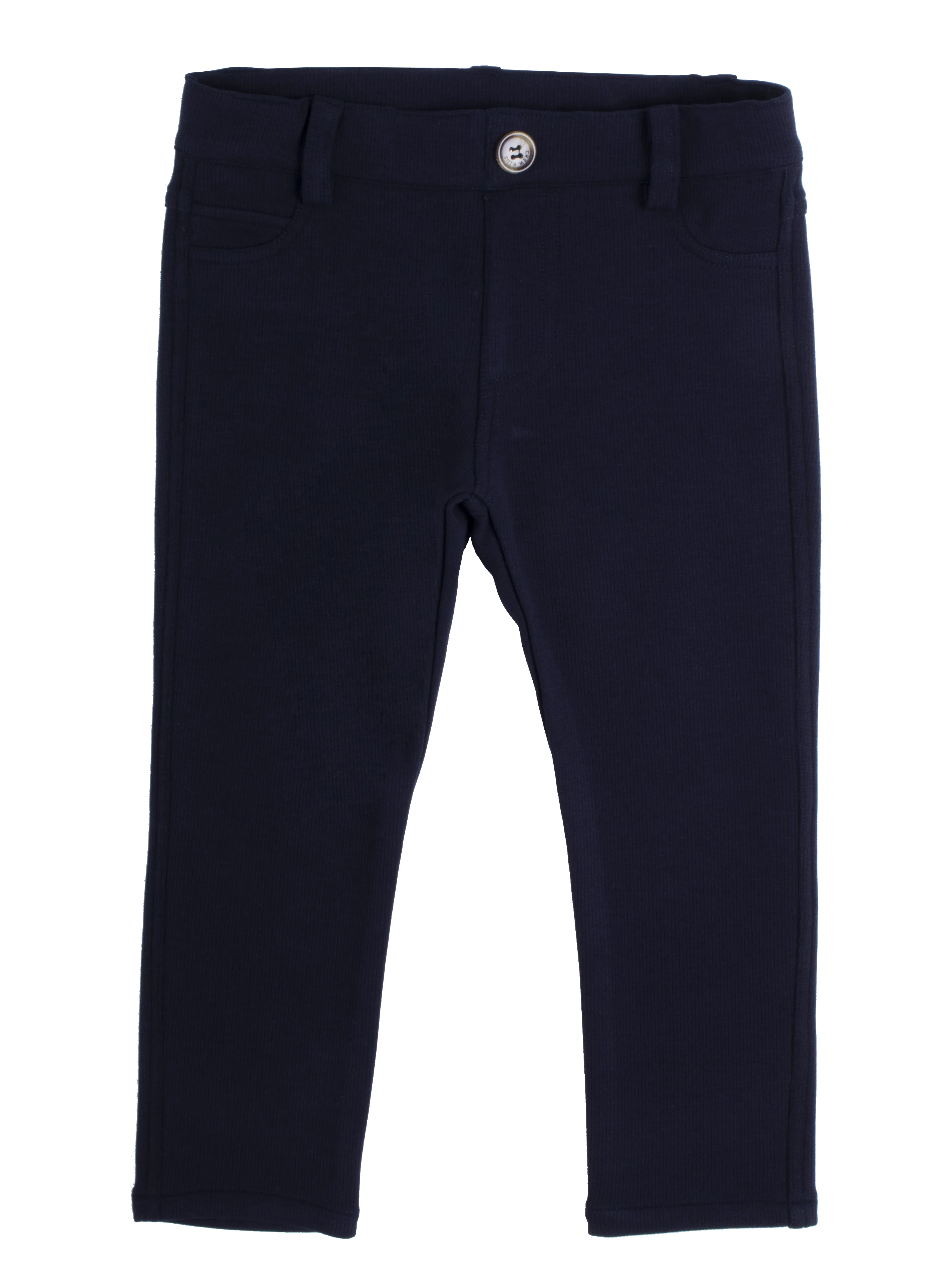 Rib Cotton Pull On Pants