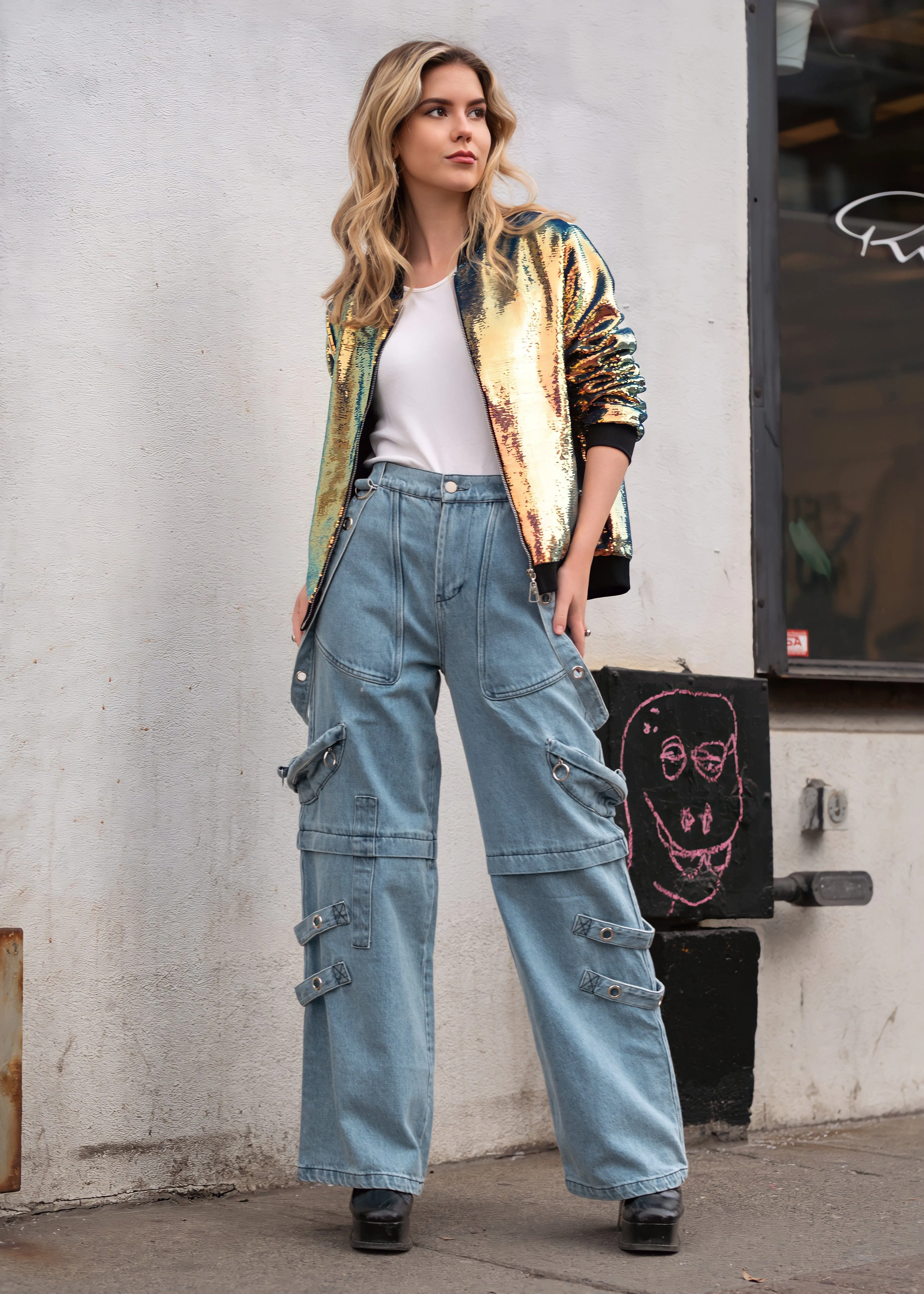 Rivet Strap Cargo Pant