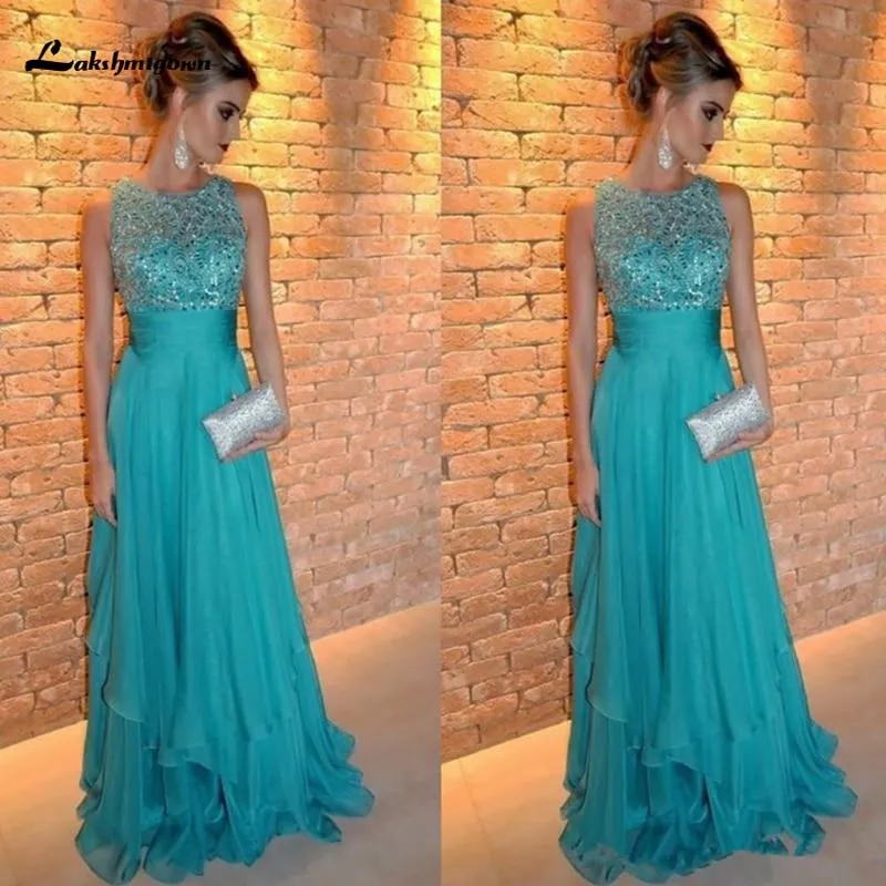 Roycebridal Sequined Top Mother of the Bride Dresses Chiffon Evening Dress