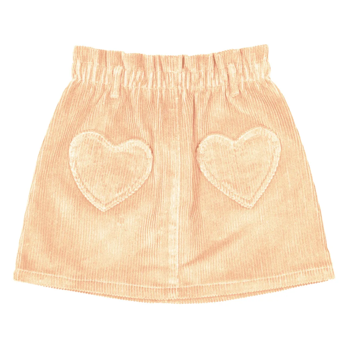Schoola Sand Corduroy Heart Skirt