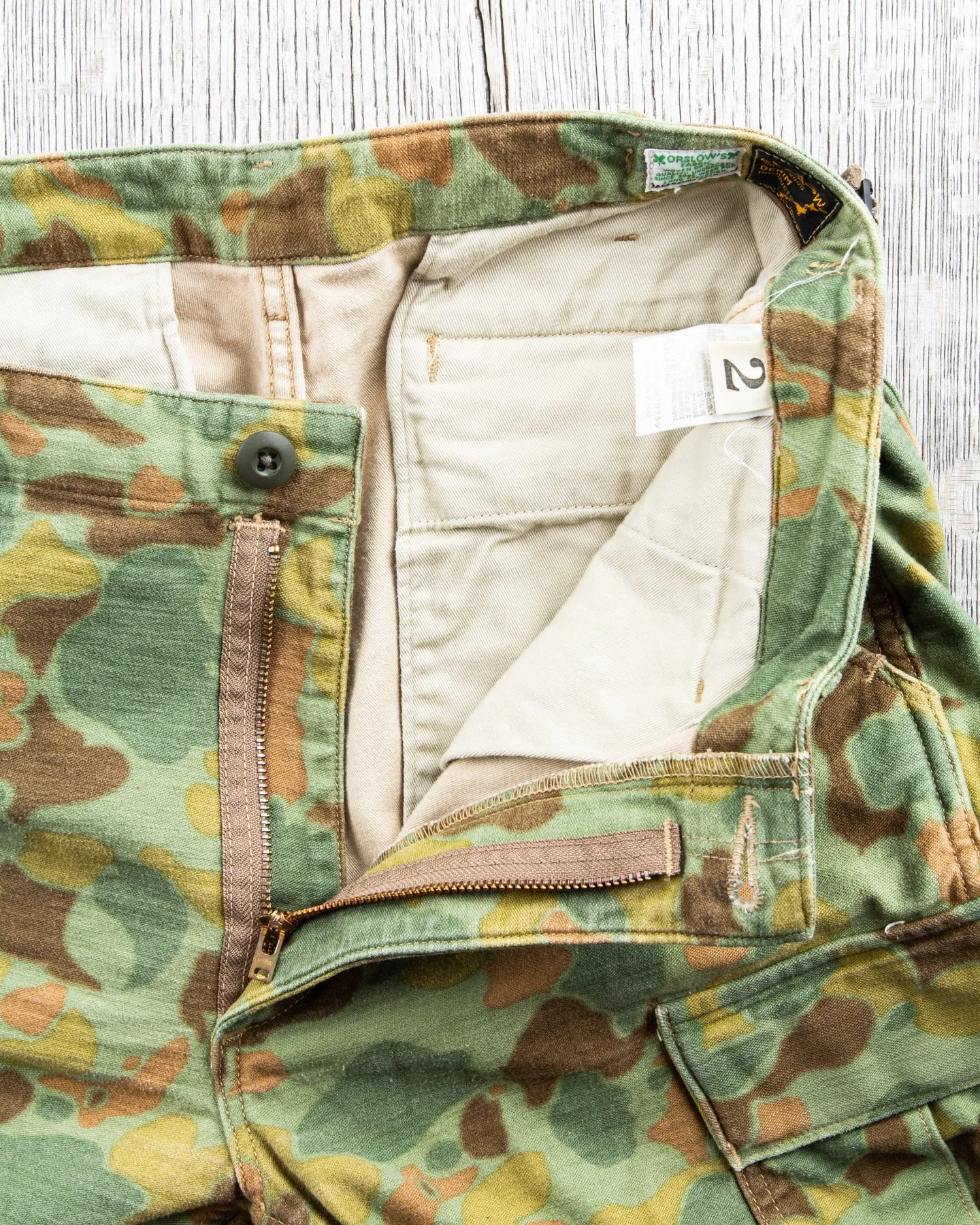 Second Hand OrSlow Fatigue Frogskin Camo Pants Size S/2