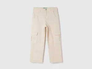 Solid Straight Fit Cargo Pants